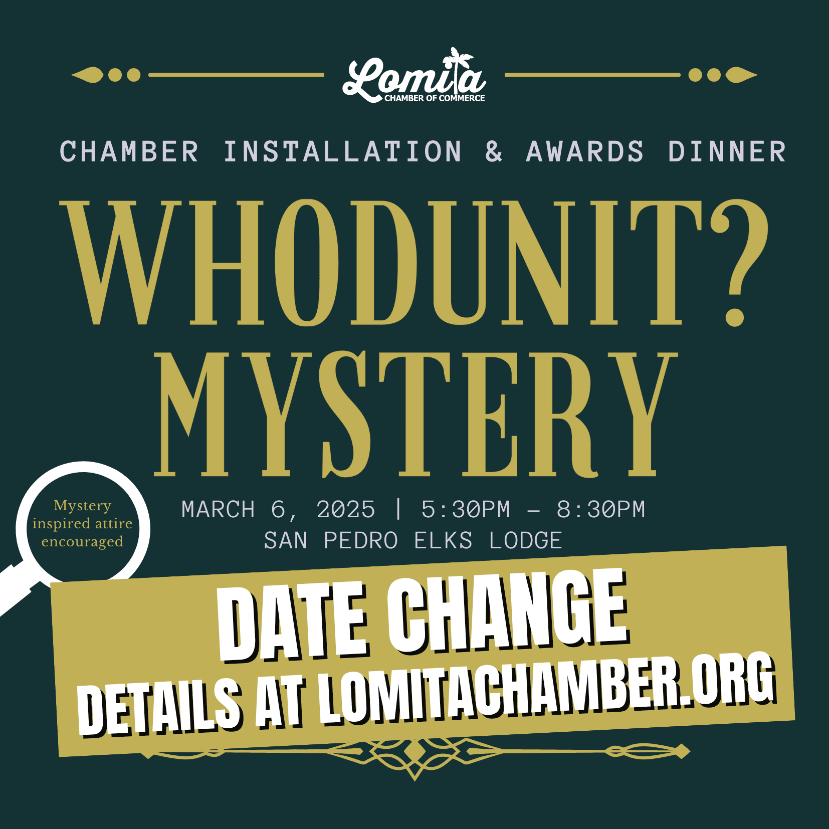 CHAMBER INSTALLATION & AWARDS DINNER | March 6, 2025 | San Pedro Elks Lodge